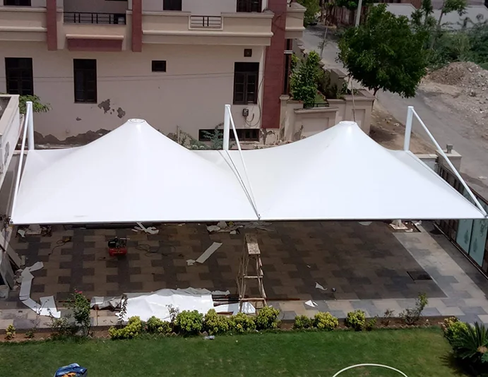 white umbrella car parking tensile Manufacturer